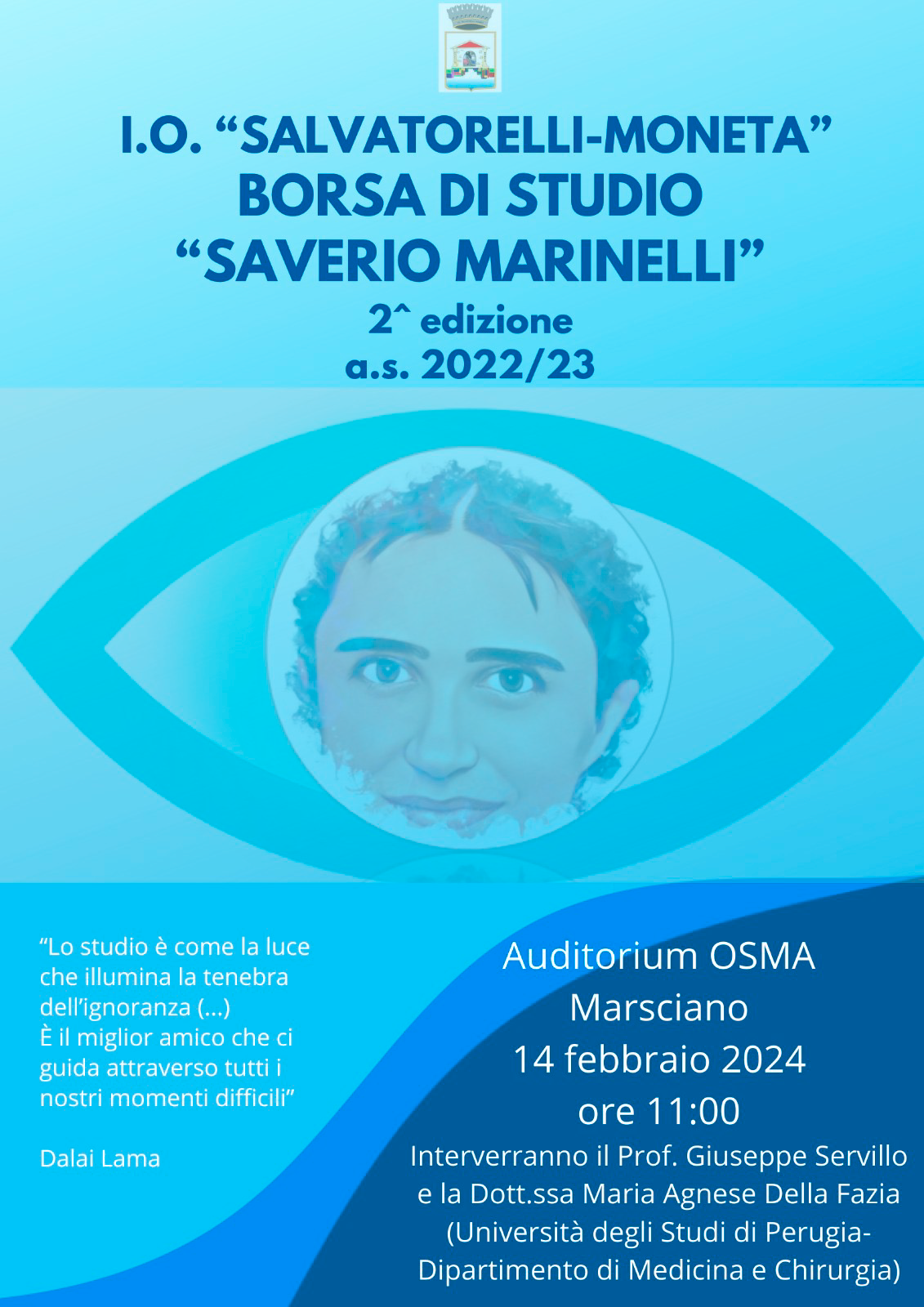 I.O. ''SALVATORELLI-MONETA'' BORSA DI STUDIO SAVERIO MARINELLI