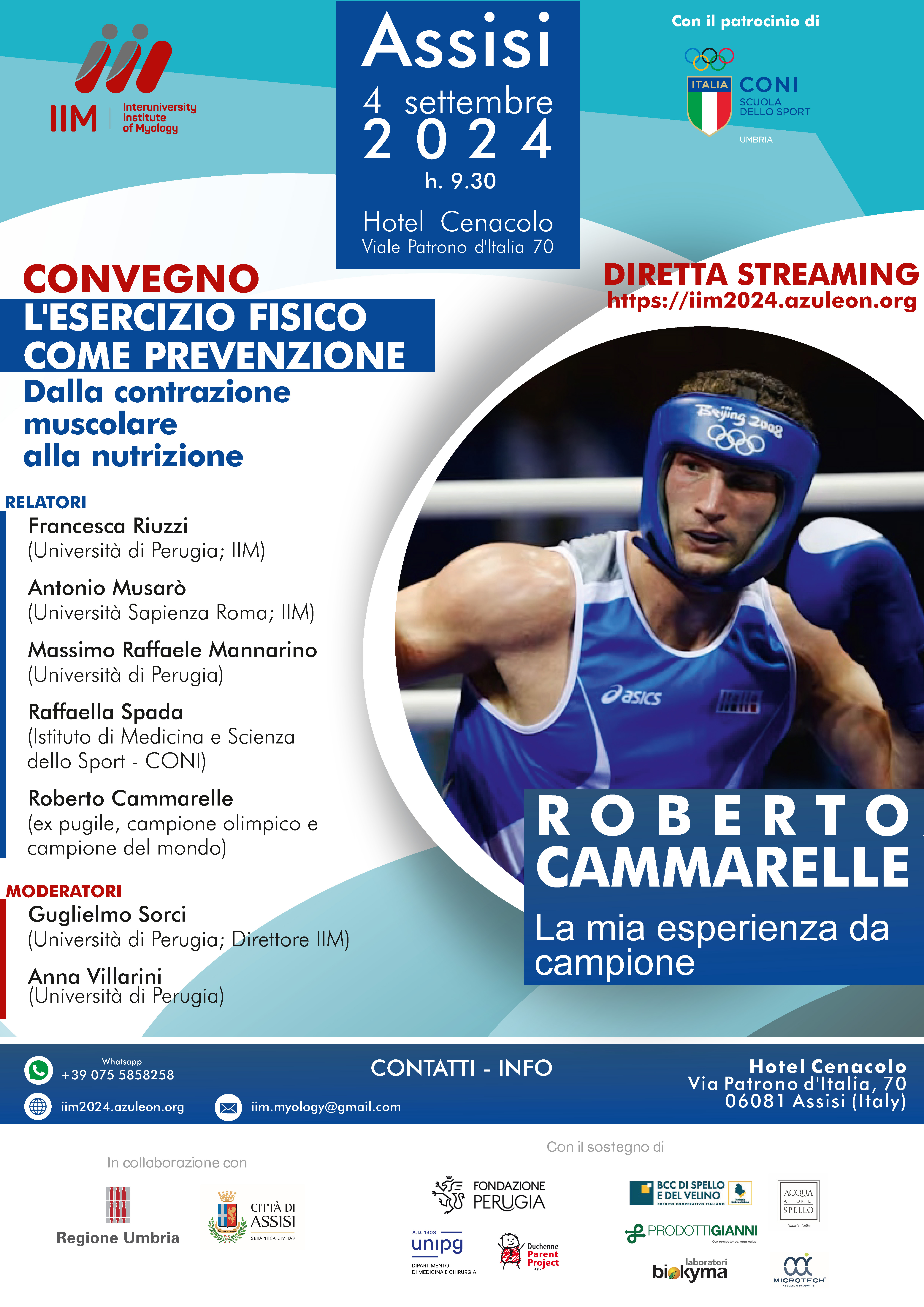 Convegno: L'esercizio fisico come prevenzione. Dalla contrazione muscolare alla nutrizione