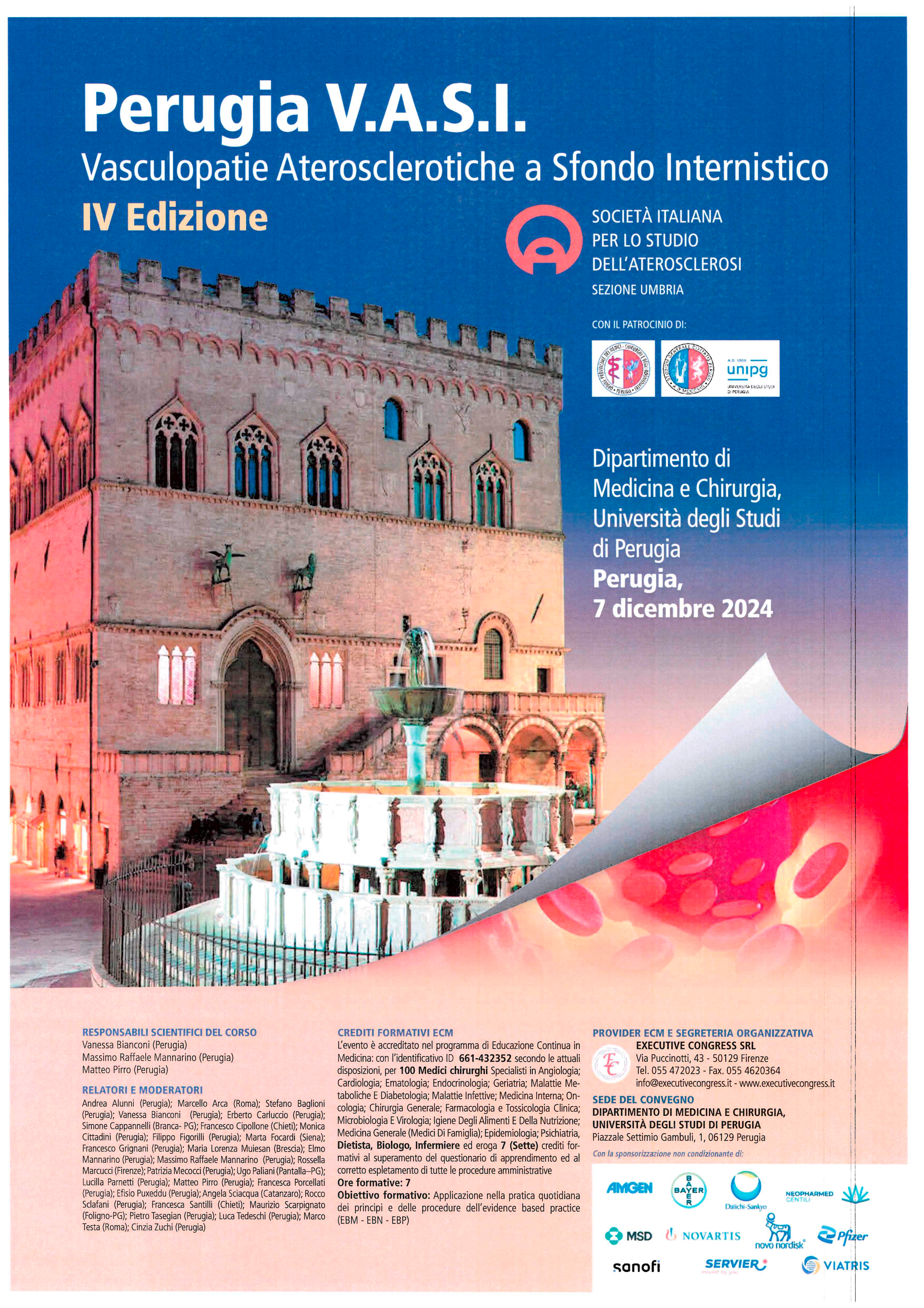 "Perugia V.A.S.I.: Vasculopatie Aterosclerotiche a Sfondo Internistico" IV edizione