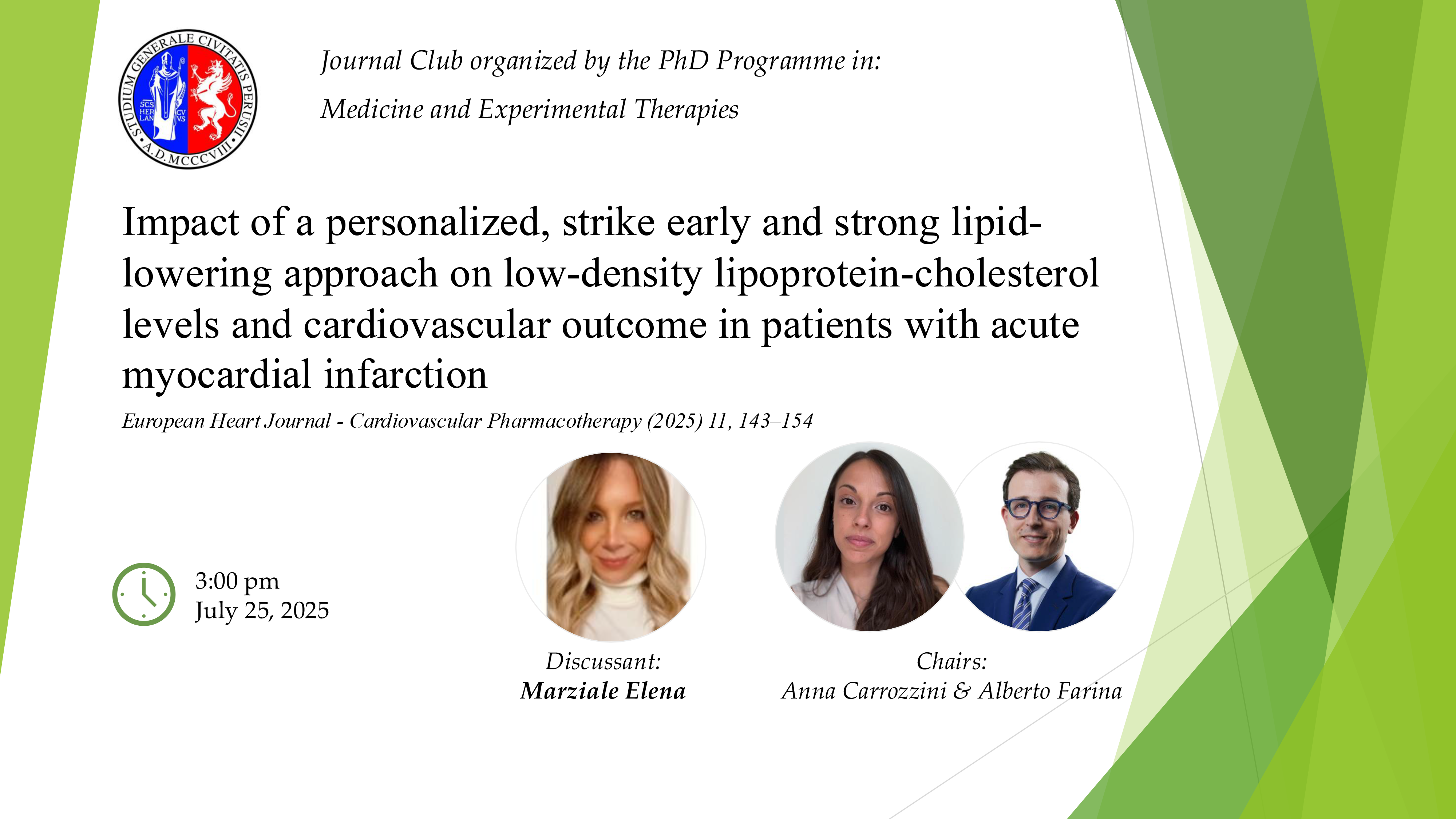 Impact of a personalized, strike early and strong lipid- lowering approach on low-density lipoprotein-cholesterol levels and cardiovascular outcome in patients with acute myocardial infarction